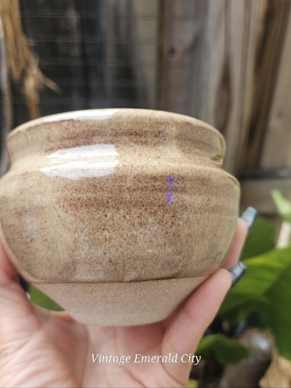 Studio Art Pottery Vase Rustic Western Glazed Tan Home Decor Hand made Signed